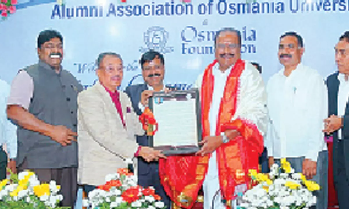 Hyderabad: AAOU, Osmania Foundation felicitates Tripura Guv