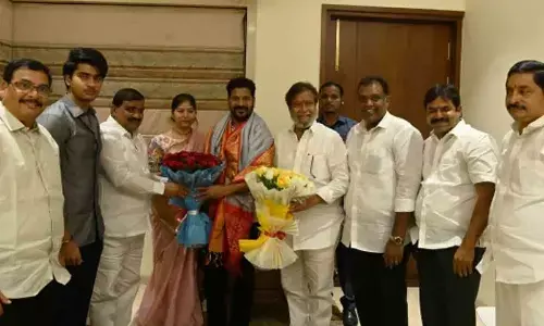 BRS MLC Mahender Reddy couple meets CM Revanth