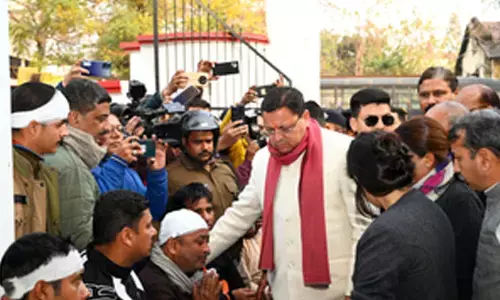 Ukhand CM takes stock of situation in Haldwani; meets injured cops, scribes