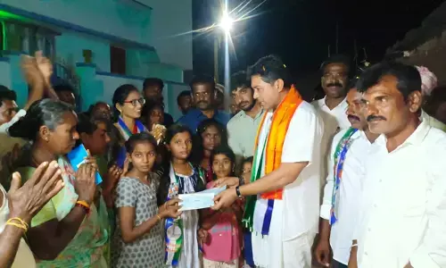 Mekapati Vikram Reddy provides financial assistance to orphaned