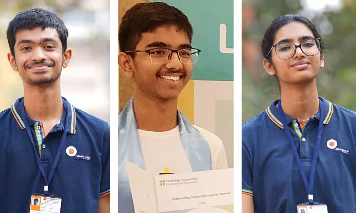 ‘Outstanding Cambridge Learner Awards’ for three Manthan students