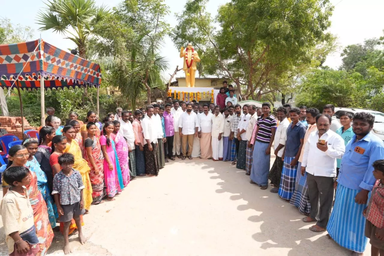 BR Ambedkar statue unveiled in  Nellore Rural constituency