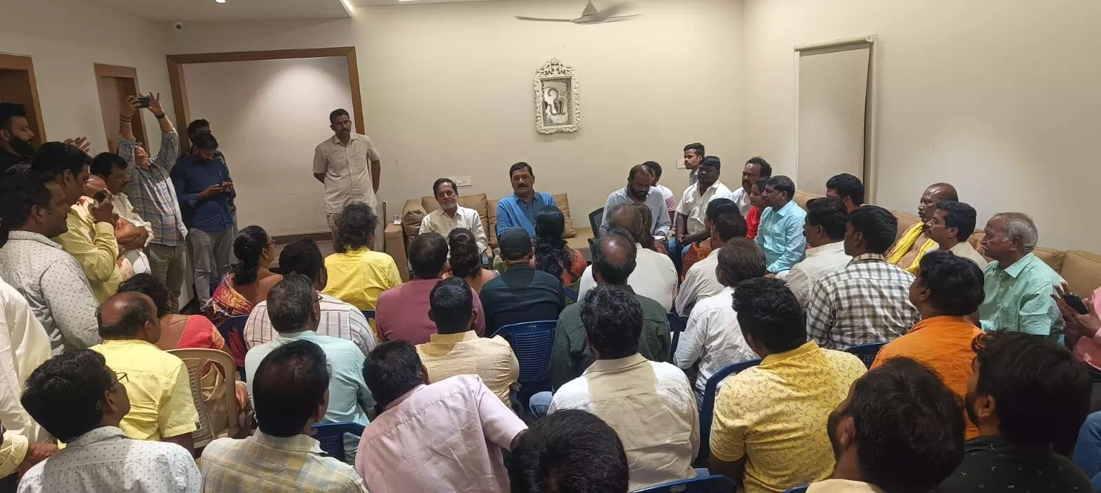 Ganta Srinivasa Rao holds meeting ahead of Nara Lokeshs Shankaravam