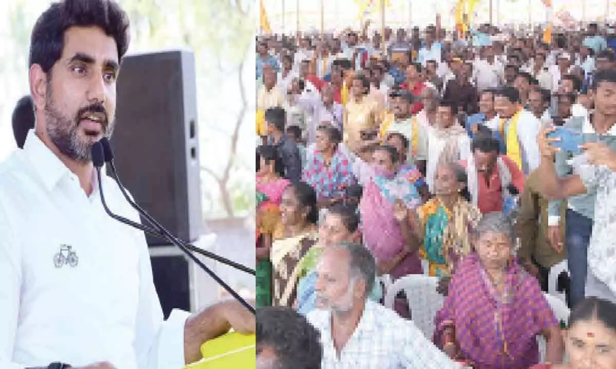 Srikakulam: YSRCP leaders plundering natural resources, alleges Lokesh