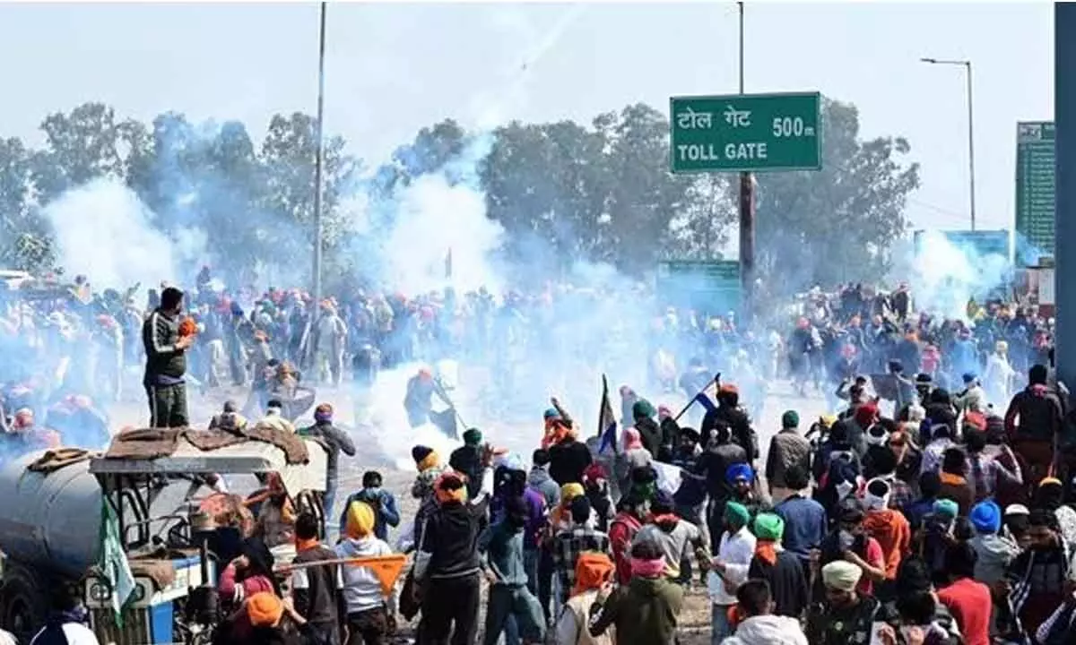 Tensions Escalate At Punjab-Haryana Border As Police Disperse Farmers Amid Protests