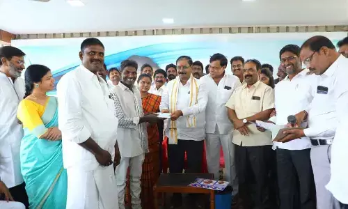 Adala Prabhakar Reddy distributes CM Relief Fund Cheques