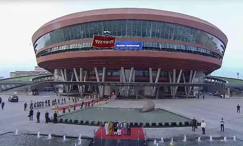 AP BJP leaders attend BJP National Convention at Bharat Mandapam