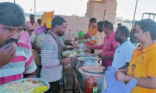 TDP Leader Amilineni Surendra Babu Implements Annadanam Program for Constituents