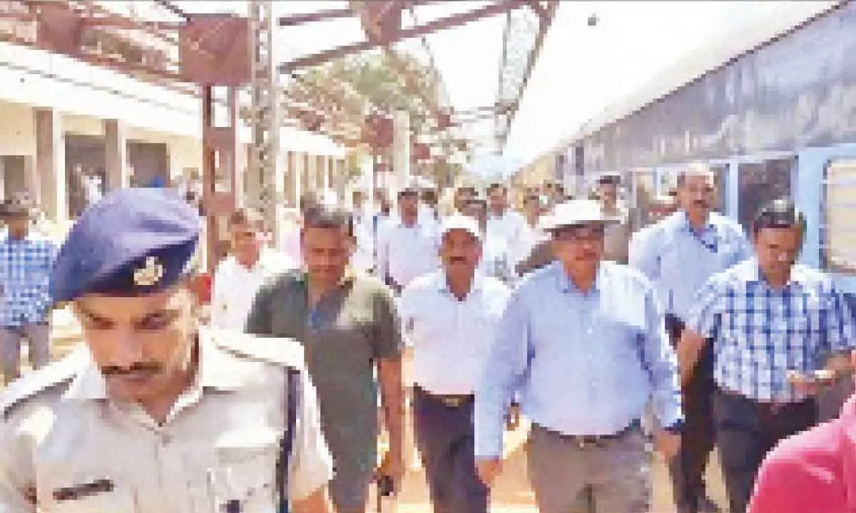 Heritage tag to Paralakhemundi station and PLR loco on track