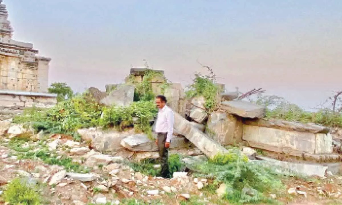 12th century Nagamma temple lies in ruins