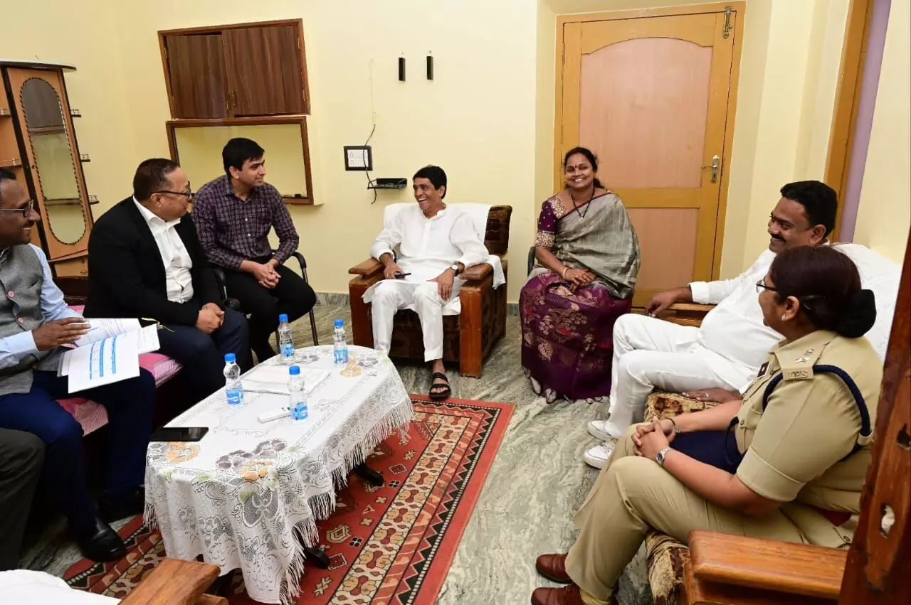 Buggana Rajendranath Reddy meets leaders in West Godavari district in Narsapuram