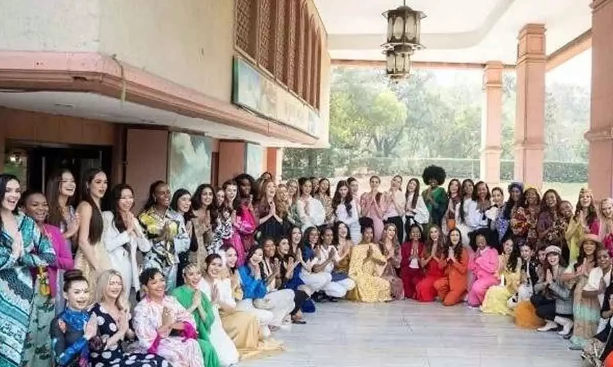 71st Miss World contestants converge in Delhi