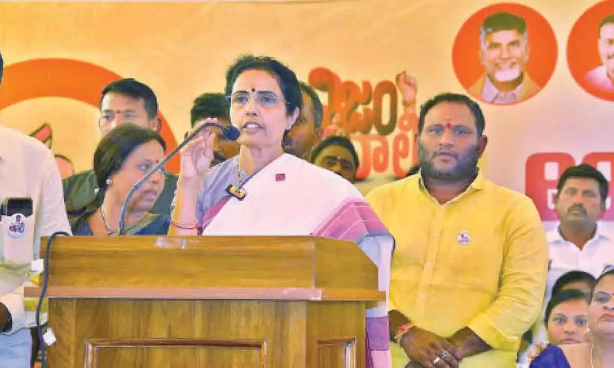Tirupati: Work hard for TDP victory, Bhuvaneswari tells cadres