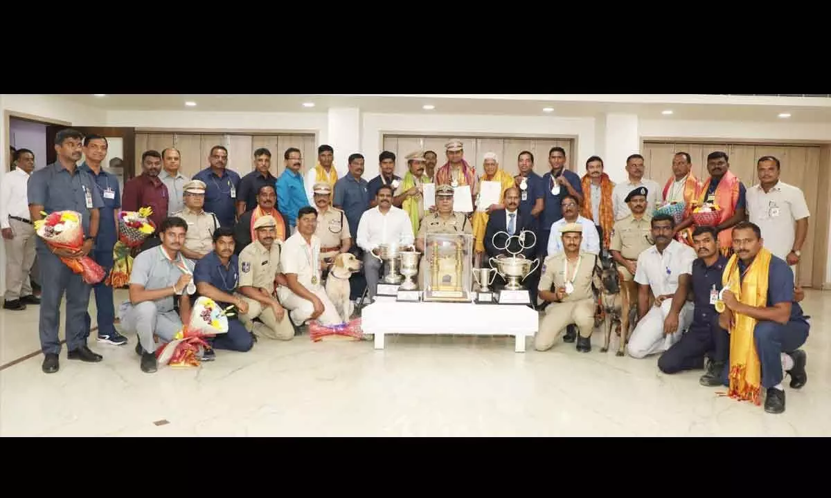 DGP felicitates winners of All India Police Duty Meet