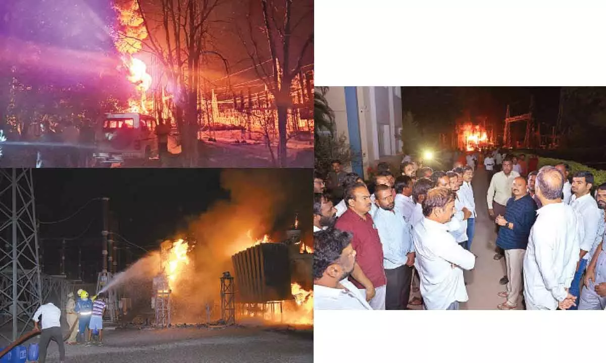 Siddipet plunges into darkness as major fire breaks out at substation