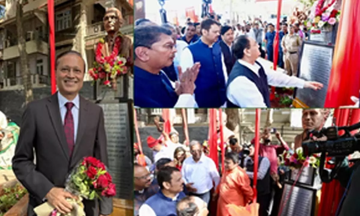 Nadda unveils busts of 17 Heroes of Mumbai in city garden