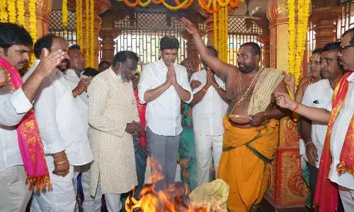TDP leader Dr Pemmasani Chandrasekhar  performed pujas in the temples