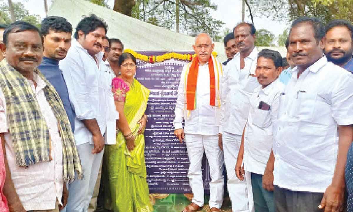 Foundation stone laid for internal road works