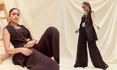 Mrunal Thakur Rocks All Black in Glittering Rs 88k Ensemble