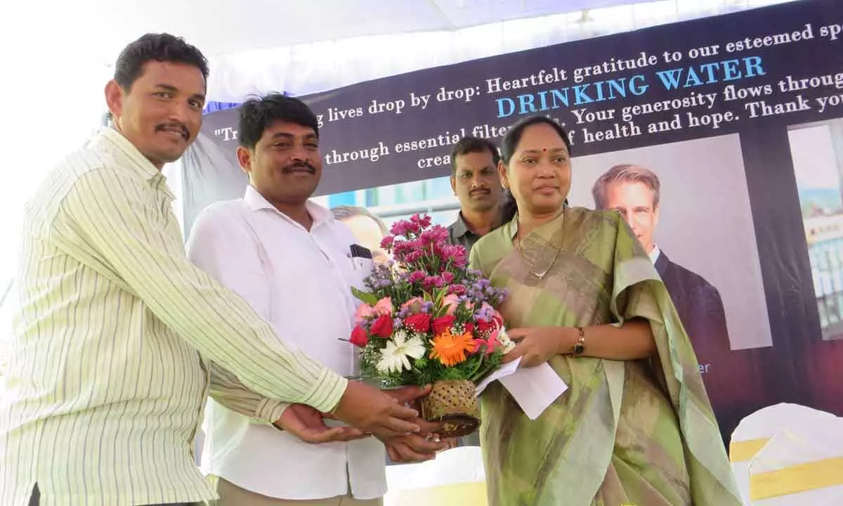 Fresh water scheme filter units were inaugurated by Mekathoti Sucharita