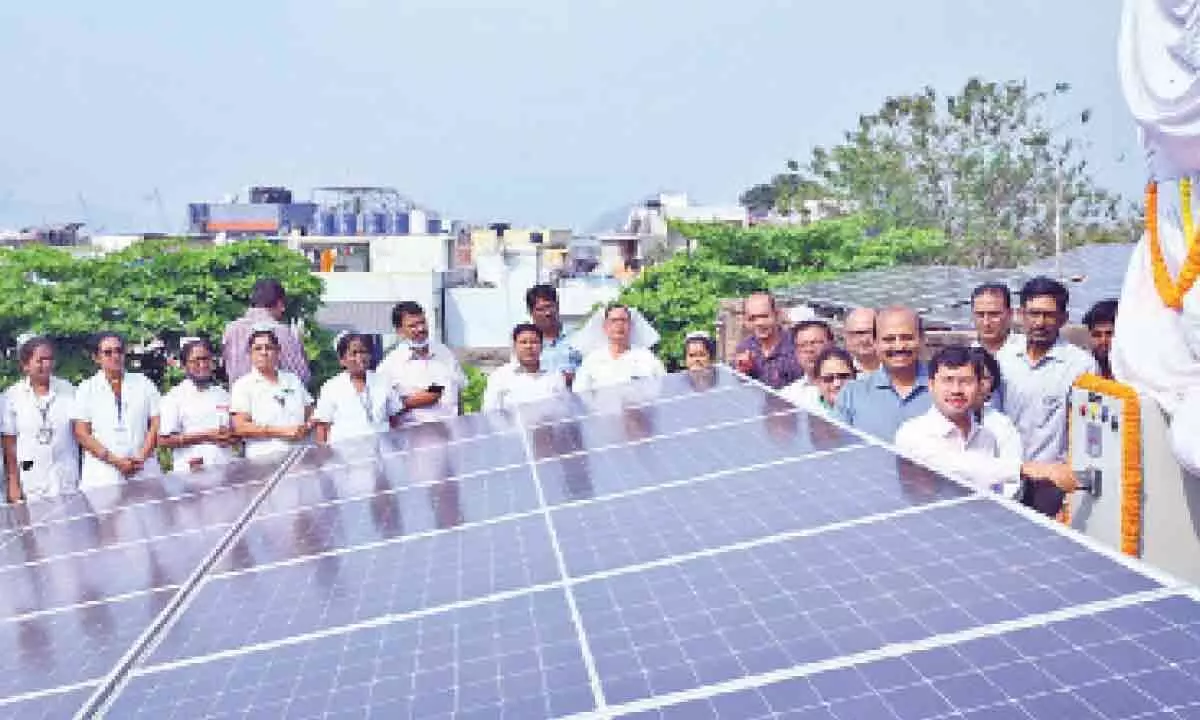 Visakhapatnam: A 80-KW solar plant facilitated at Ghosha Hospital