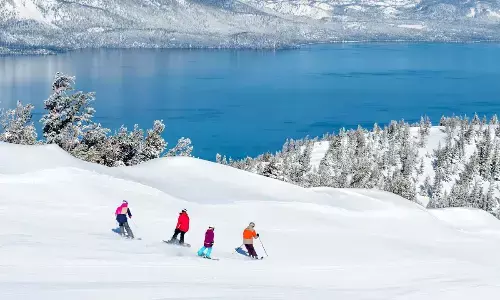 Skiers at Heavenly Mountain, Credit- Rachid Dahnoun & Lake Tahoe Visitors Authority