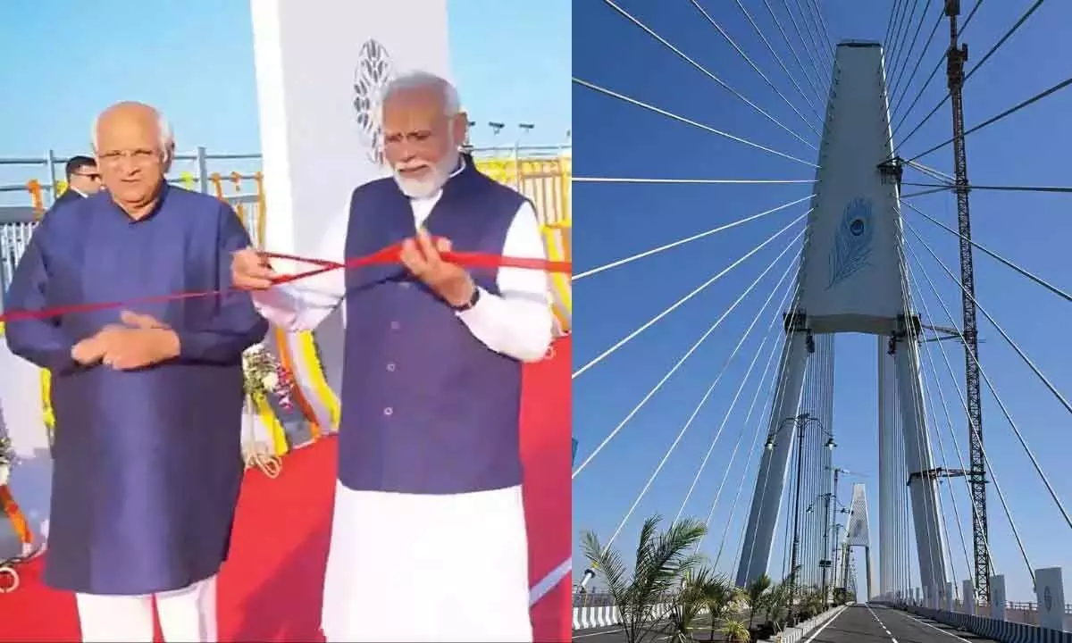 PM Modi Inaugurates Sudarshan Setu: Indias Longest Cable-Stayed Bridge Boosts Connectivity In Gujarat