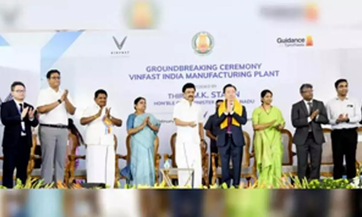Tamil Nadu CM lays foundation stone for VinFasts Rs 4,000-cr EV factory