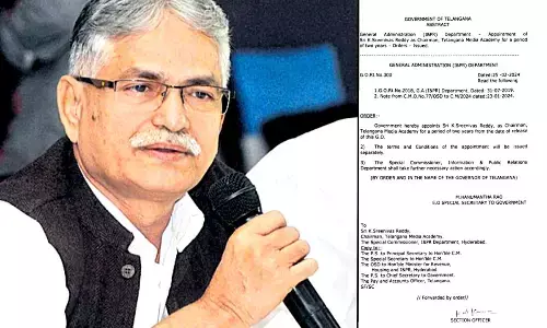 K Srinivas Reddy appointed as Chairman of Telangana Media Academy