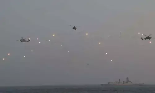 Air power demonstration organised as part of the MILAN 2024 in Visakhapatnam