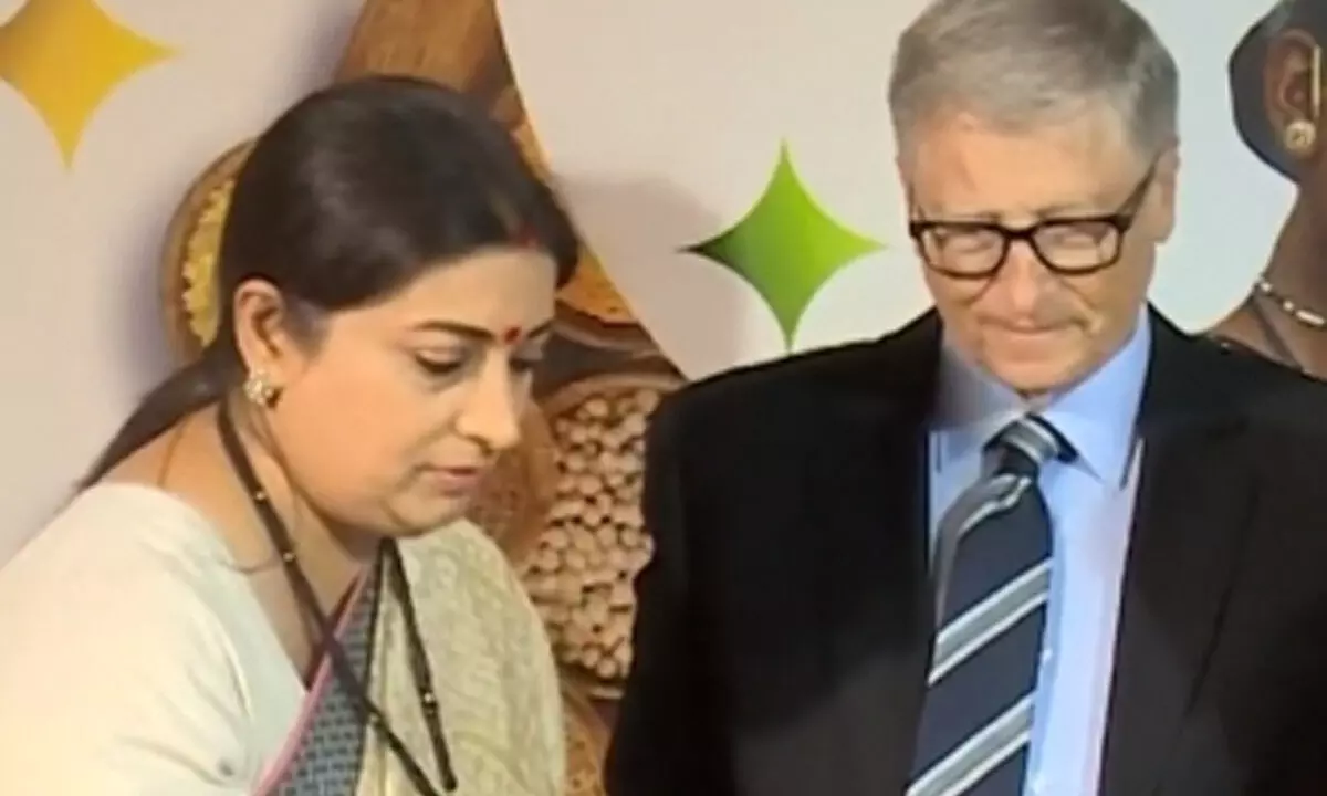 Bill Gates, Smriti Irani at good nutrition event in Delhi on Feb 29