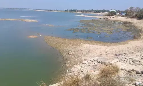 The dwindling water level of Palair Reservoir