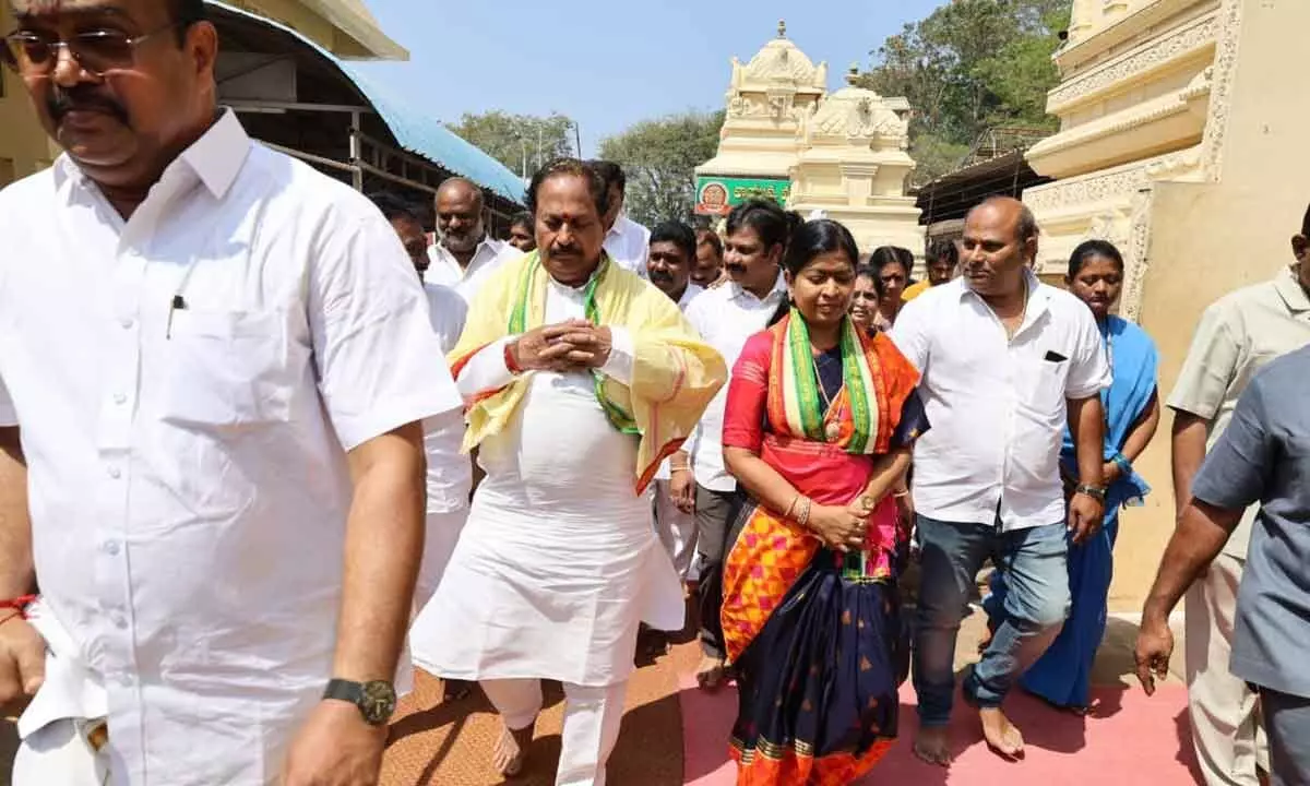 AP Dy. CM and Ministers Visit Dwarakathirumala Sri Venkateswara Swamy Shrine