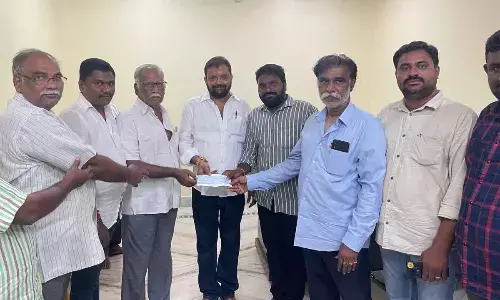 Yarlagadda Venkatarao donated 1 lakh for construction of the idol of Ganganamma Devasthanam