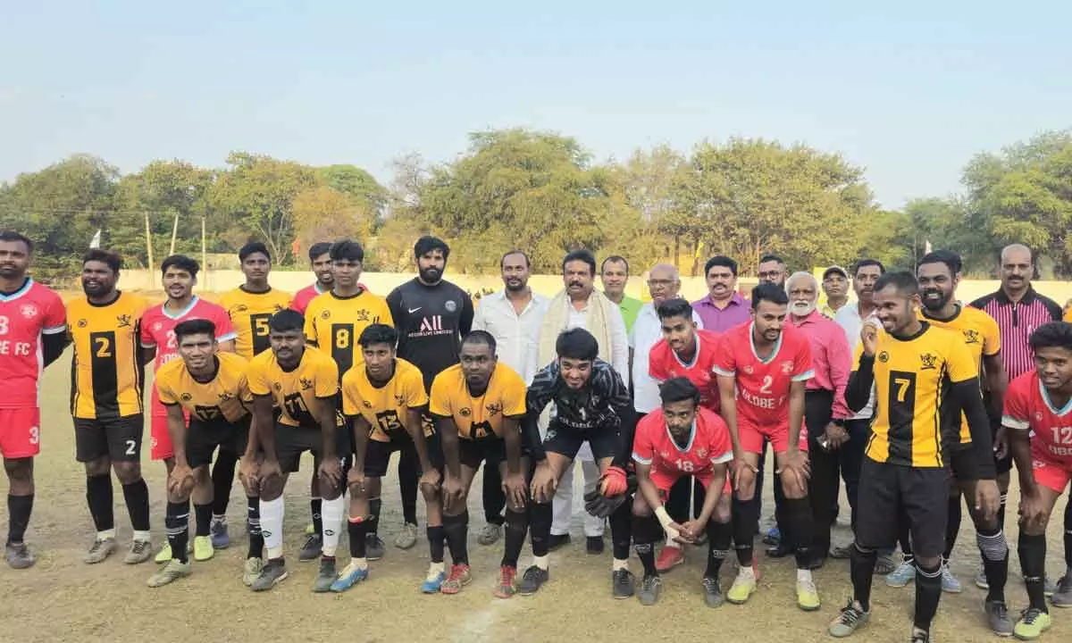 Contested BJP MLA Sriganesh inaugurates Cardinal Cup Football Tournament in Secunderabad