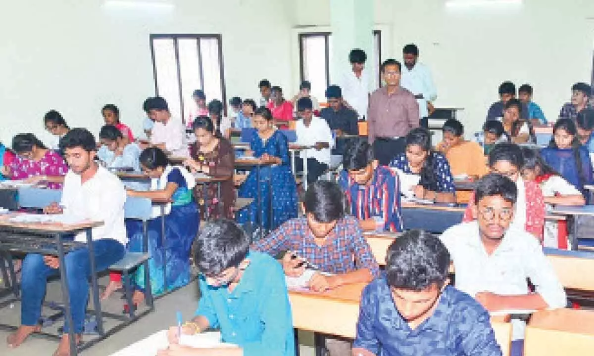 Ongole: Inter exams commence