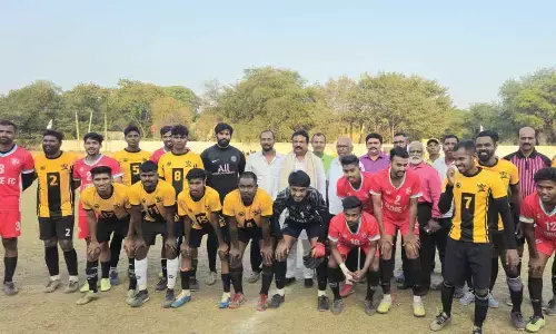 Contested BJP MLA Sriganesh inaugurates Cardinal Cup Football Tournament in Secunderabad