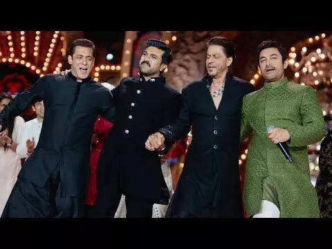 Ram Charan Joins Khan Trio: Naatu Naatu Dance | SRKs Jai Shri Ram