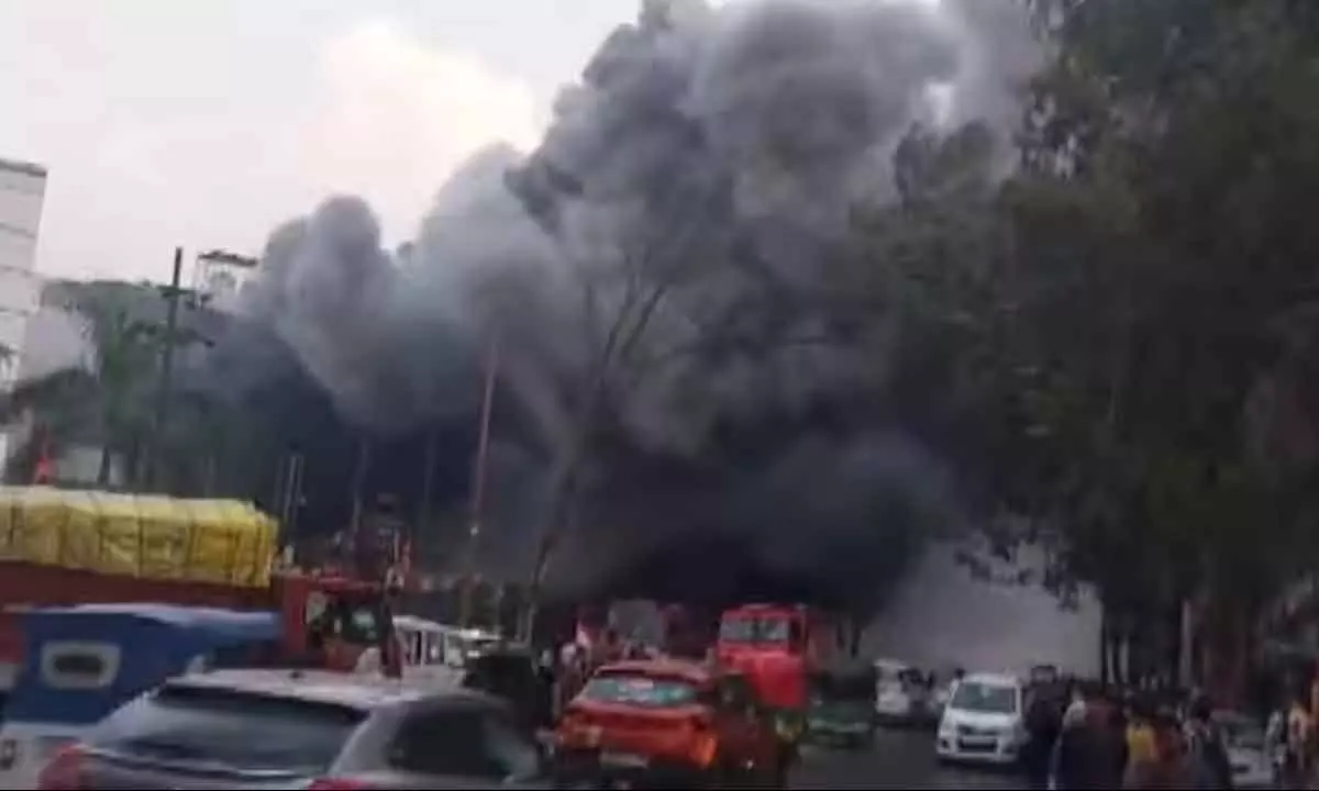 Fire breaks out at PVC Door Manufacturing Company in Ghaziabad