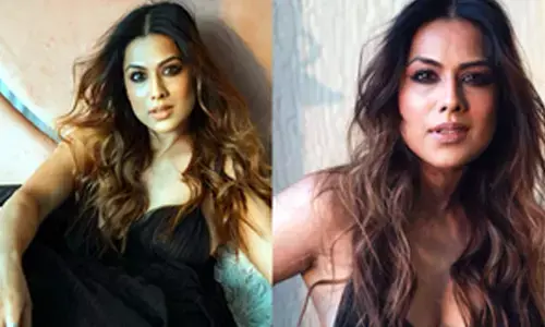 Nia Sharma amps up hotness quotient in black sleeveless dress