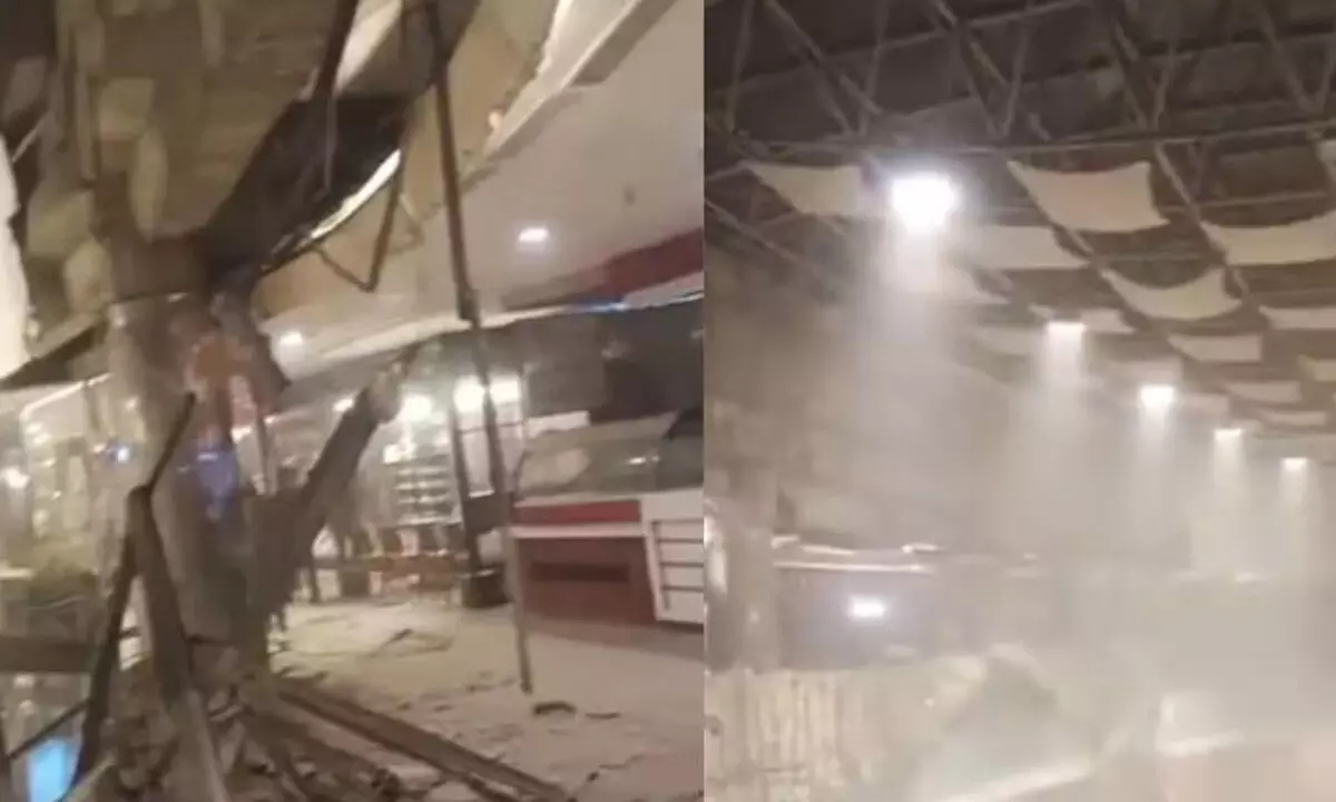 Watch The Viral Video Of Roof Collapse Incident At Ambience Mall: No Casualties Reported Following Late-Night Mishap