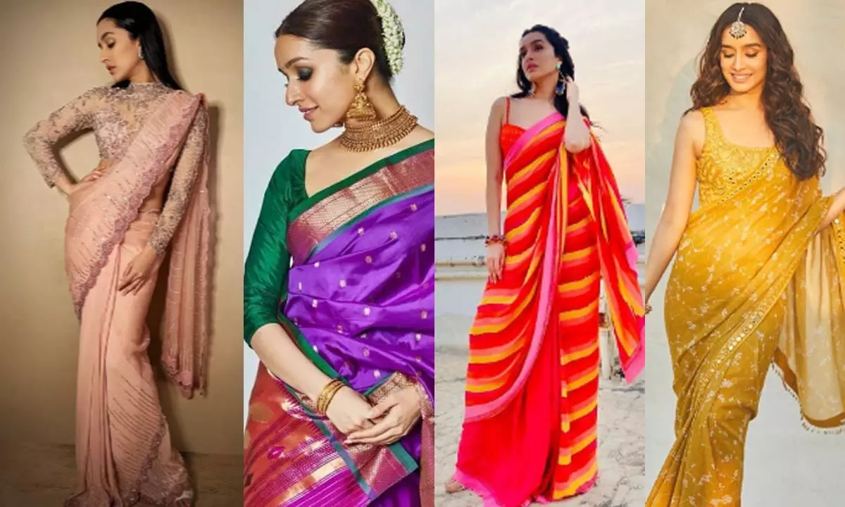 Shraddha Kapoor looks stunning in a saree, radiating poise