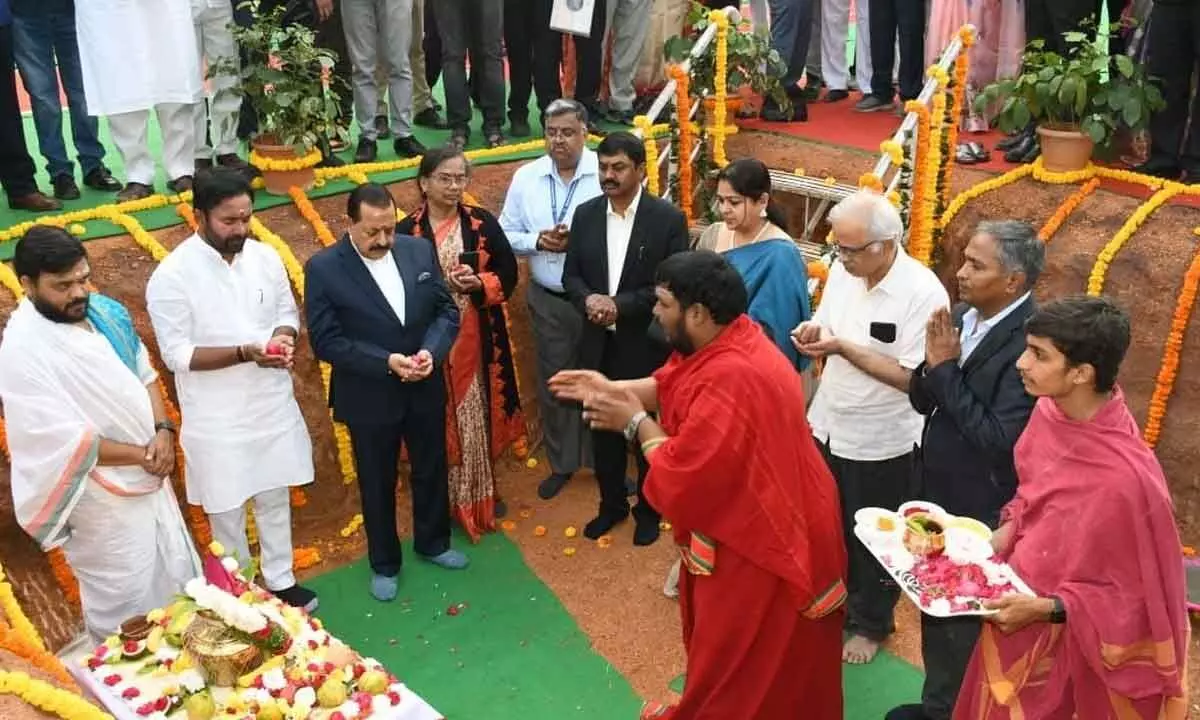 Dr Jitendra lays stone for first-ever ‘Science Experience Centre,’ ‘Biofuel Centre’