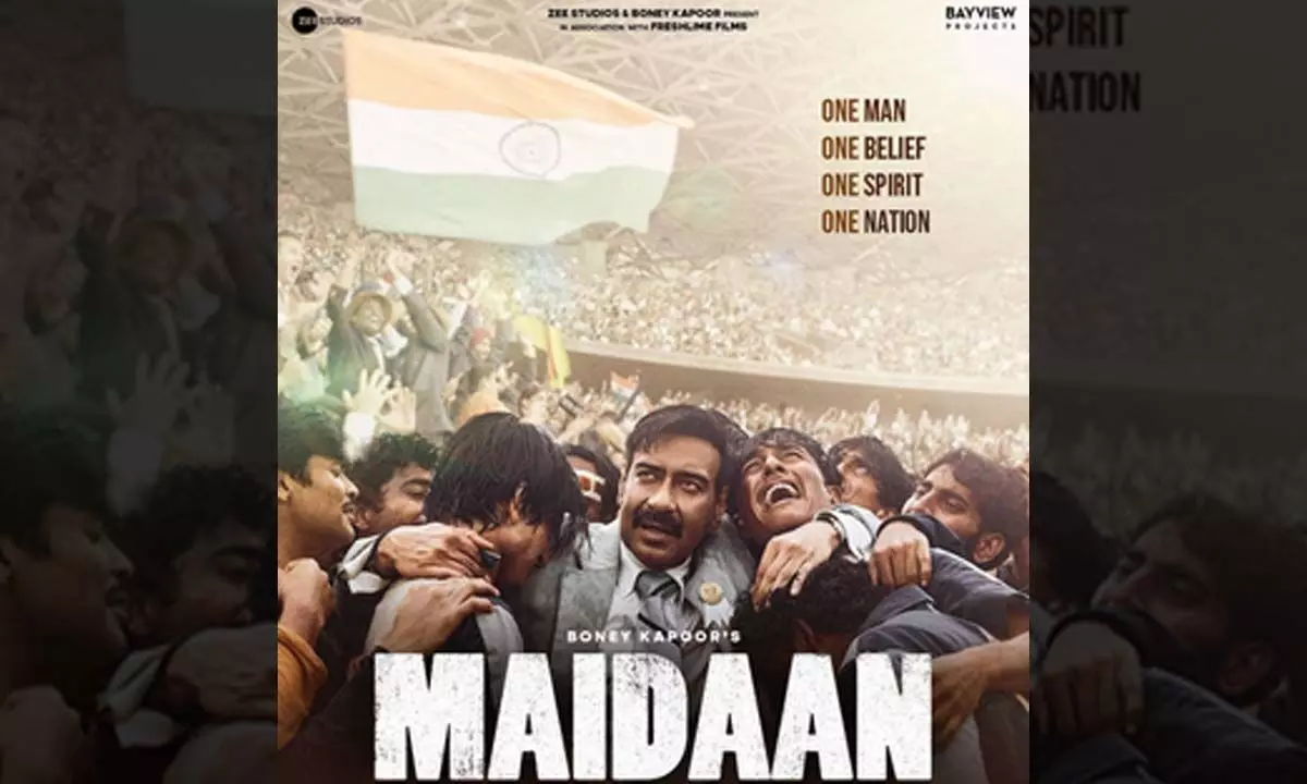 Ajay Devgn embraces team spirit as football coach in new poster of Maidaan