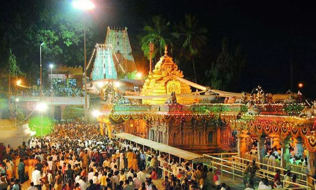 Maha Shivaratri Brahmotsavams continues at Srisailam, deity to appear on Gaja Vahanam
