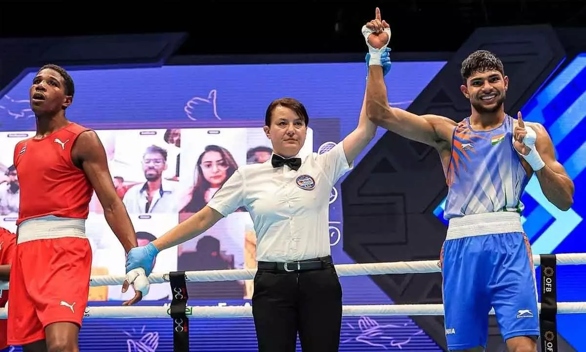 World Olympic Boxing Qualifier : Nishant makes winning   start; Shiva, Ankushita lose