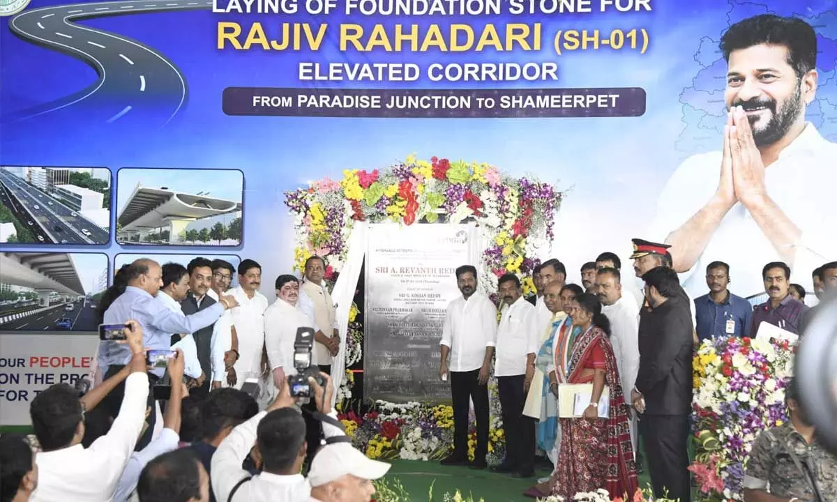 Revanth Reddy lays stone for elevated Corridor Project in Secunderabad, emphasises development goals