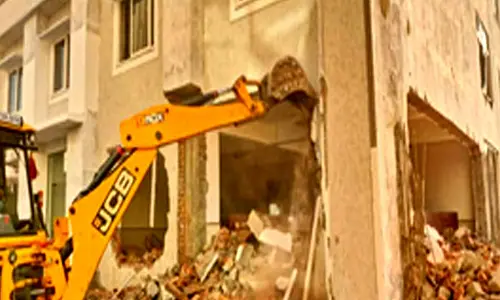 Some buildings of colleges owned by BRS MLA demolished