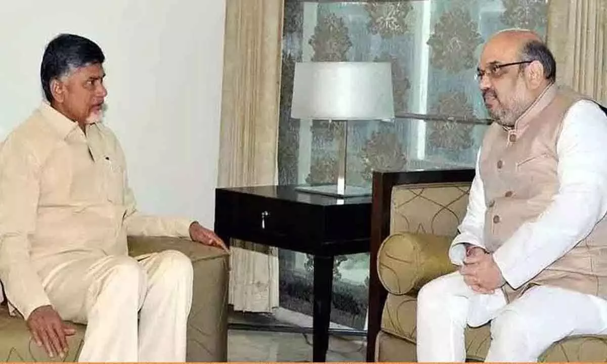 Chandrababu and Pawan meets Amit Shah and JP Nadda, discusses on TDP, Jana Sena, BJP alliance