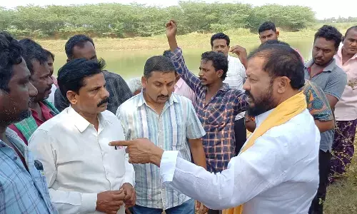 Chintamaneni Prabhakar directs officials to start rescue operations for man who trapped in quick sand